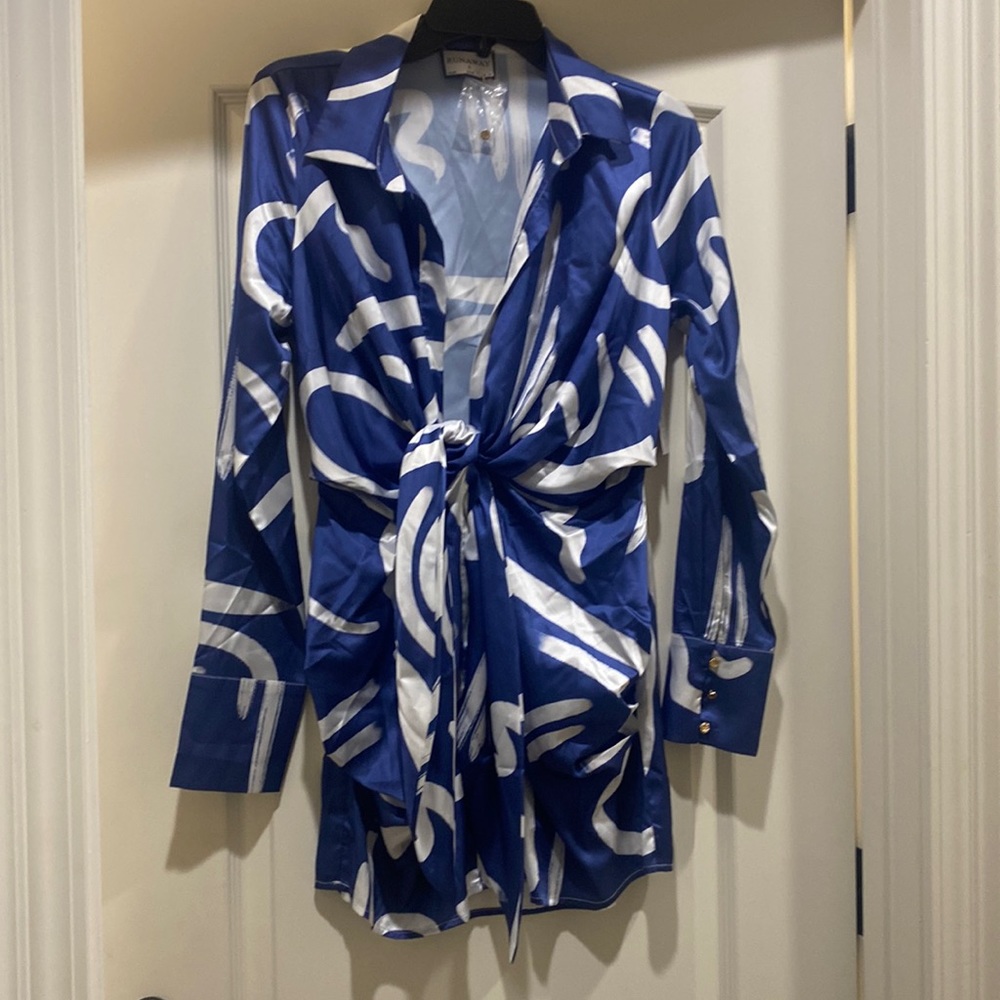 NWT Navy and White Runaway the label shirt dress